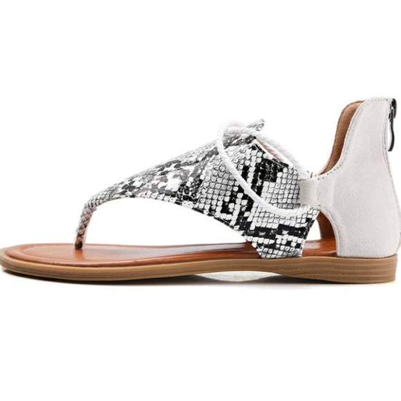 Snakeskin Gladiator Sandles - Picture 2 of 5